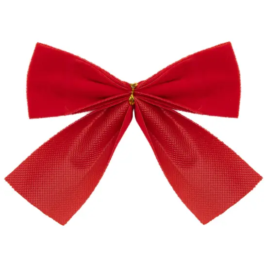 Northlight Mini Velveteen Christmas Bow Decorations - 3" - Red - Pack of 14 {7}