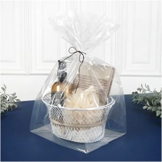 Plymor 10" x 8" x 24" (Pack of 100), 1 Mil Gusseted Plastic Bags {5}