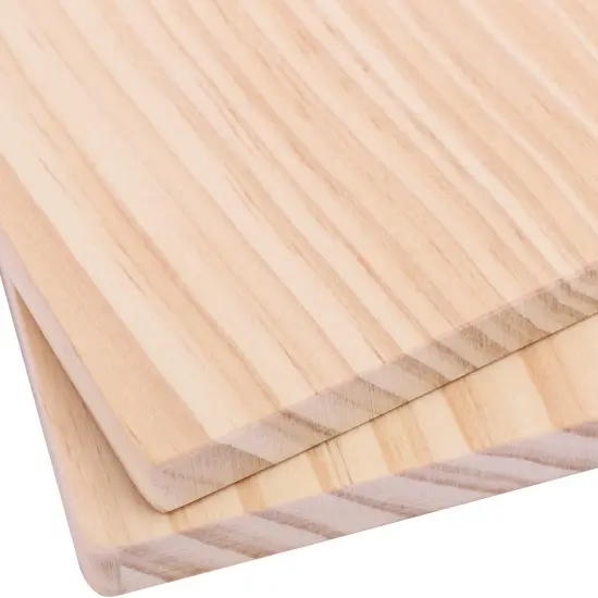 36 PCS 4 Inch Unfinished Wood Coasters, Premium Square Wooden Plaques {3}