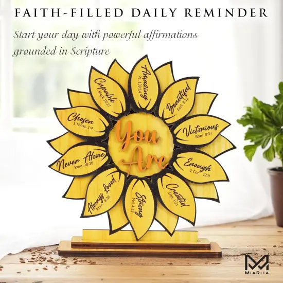 God Says You Are 2-Layer Wood Plaque, Christian Gifts for Women Birthday {4}