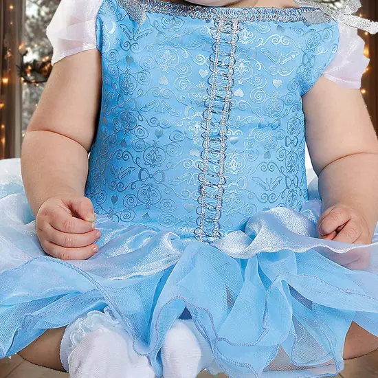 Baby Prestige Disney Cinderella Costume, Deluxe Tutu Onesie With Headband Infant Small {4}