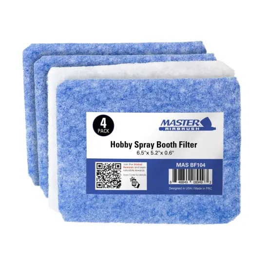 Master Airbrush Hobby Airbrush Spray Booth Filter Set, Fits Master B100 {1}