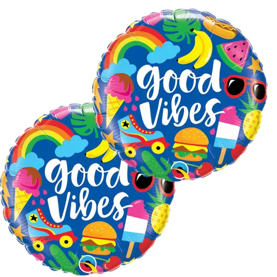 Qualatex&reg; Good Vibes Balloon 18 Inch {2}