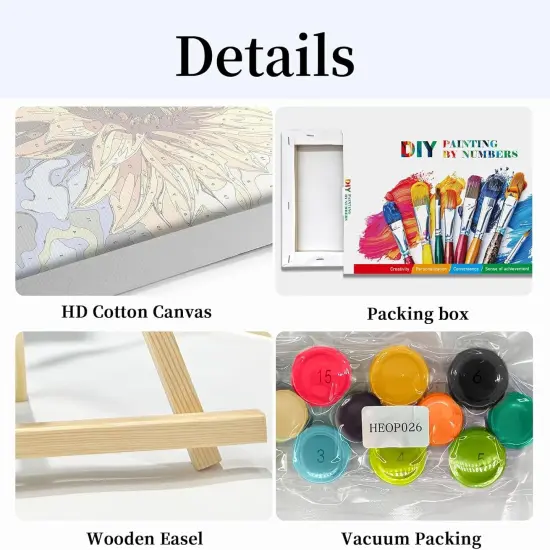 Sunflower Paint by Number with Easel - 026 {4}