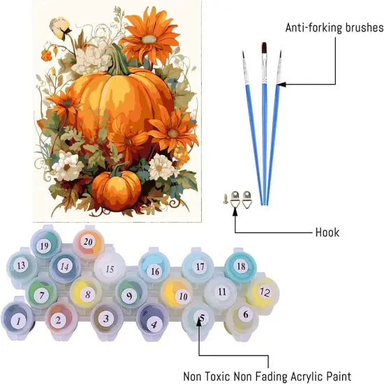 Fall Paint by Numbers for Adults {4}