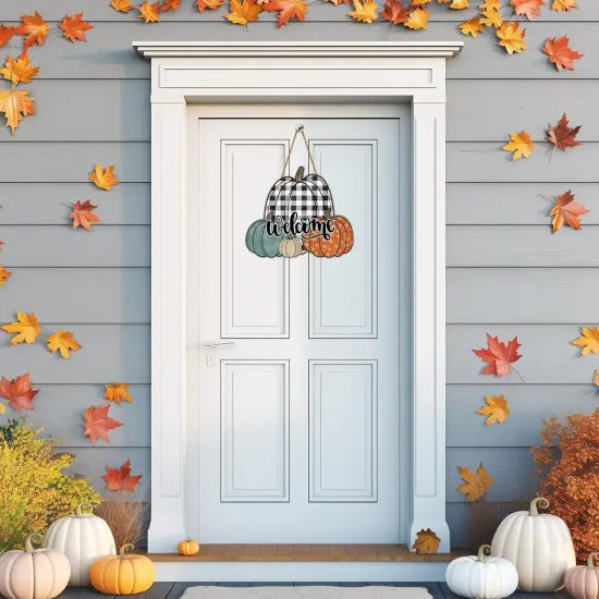 Fall Door Decor Pumpkin Wall Decor {2}
