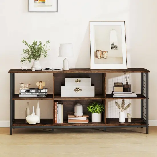 Costway 3-Tier TV Stand for TV's up to 65" Entertainment Media Center with Storage Basket {2}