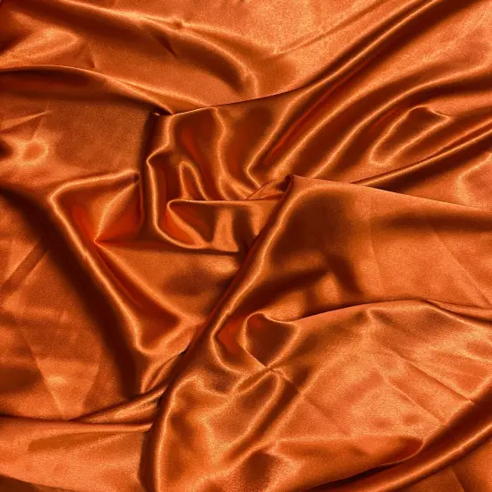1 Yard Burnt Orange Crepe Satin Fabric for Costumes Dresses and Formal Sewing Projects 58 Inch Width {2}