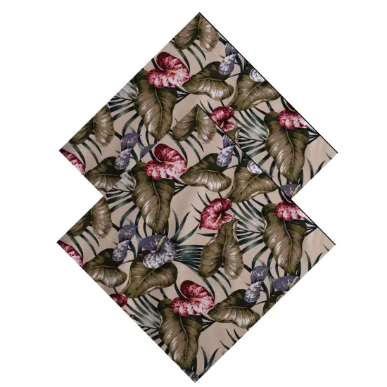 1 Yard Elephant Ear & Palm Leaves Upholstery Fabric 100% Cotton 56-58 Inches Wide {5}