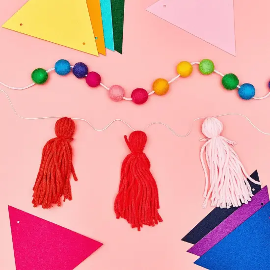 5 Pieces Colorful Rainbow Garland Banner {2}