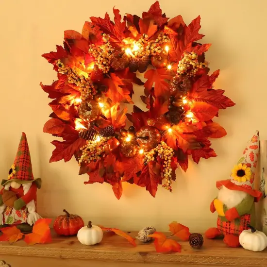 18 Inch Thick Fall Wreaths for Front Door {3}
