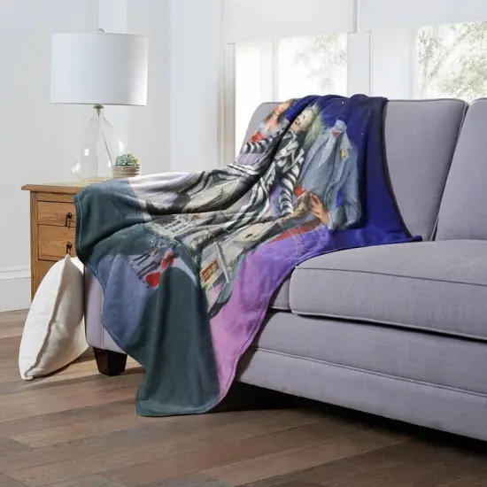 Warner Brothers Beetlejuice Silk Touch Throw Blanket Vintage Beetlejuice {3}