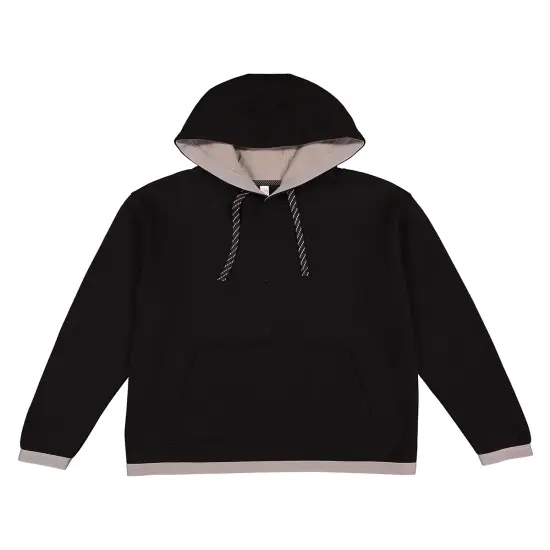 LAt&reg; Adult Statement Fleece Pullover Hoodie BLACK/ TITANIUM {1}