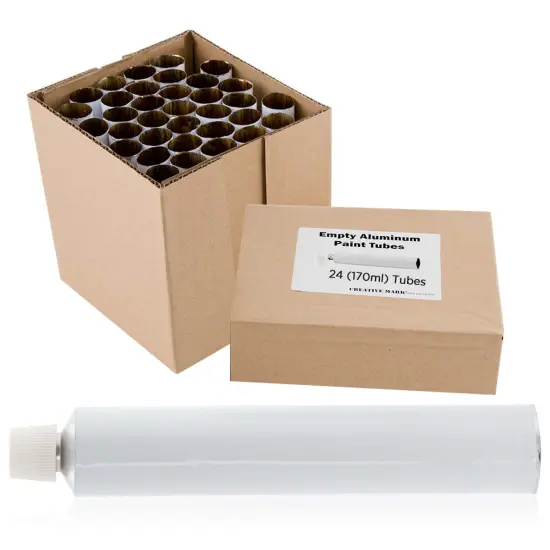 Creative Mark Empty Paint Tubes - Box of Empty Aluminum Paint Tubes & Caps,Easy-Open Caps, Easy to Crimp, Perfect for Storing Custom MixedAcrylics, Gouaches, Watercolors, Oils {2}
