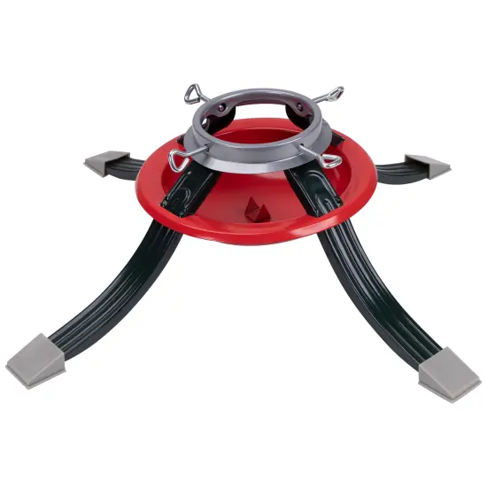 Northlight Metal Tree Stand for Live Christmas Trees - 22" - Red and Green {1}