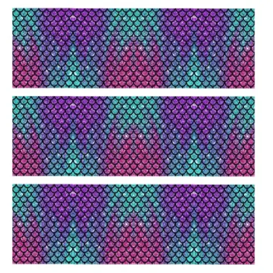 Mermaid Scales Edible Icing Image Cake border Strips {1}