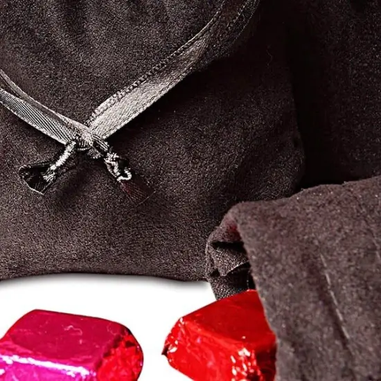 Versatile Faux Suede Drawstring Bag 5" x 8" for Medium Items {3}