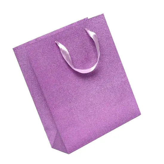 Chic Glitter Grain Euro Totes Perfect Size 10 1/4'' x 4 3/4'' x 12 5/8'' Pink {4}