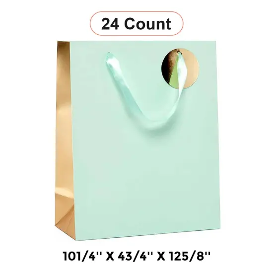 Elegant Two-Tone Metallic Euro Totes Compact 101/4'' x 43/4'' x 125/8'' Mint {1}