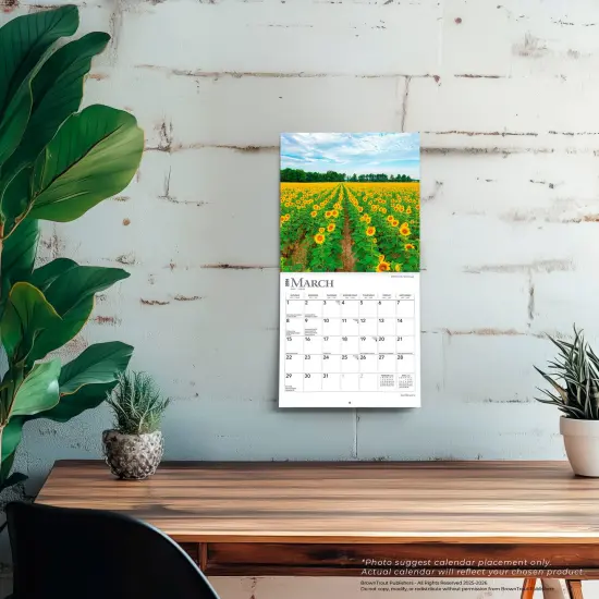Sunflowers | 2026 7 x 14 Inch (Hanging) Monthly Mini Wall Calendar {5}