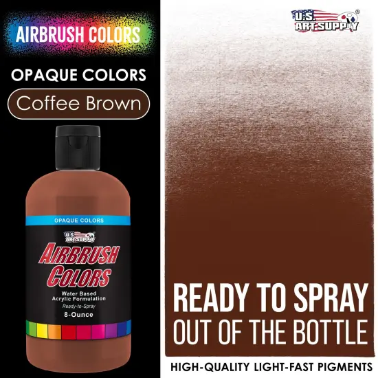 Coffee Brown, Opaque Acrylic Airbrush Paint, 8 oz. {2}