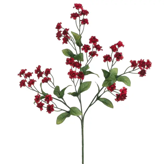Allstate Double Baby's Breath Artificial Floral Spray - 19" - Burgundy Red {1}