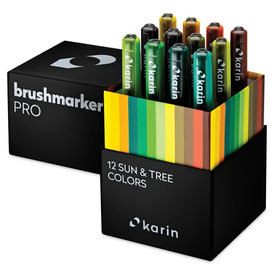 Karin Brushmarkers Pro Markers and Sets - Set of 12, Sun and Tree Colors {1}