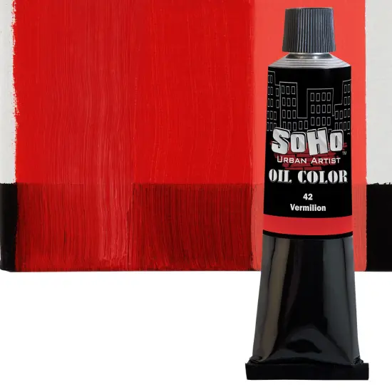 SoHo Urban Artist Oil Paint - 2 Pack, Vermilion 2 Pack - 170 ml Tube - Best Valued Oil Colors for Painting with Excellent Pigment Load {3}