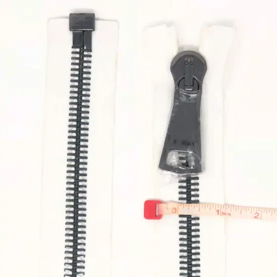 14MM Tape Gun Metal Teeth Glossy European Zipper Separating Open Bottom 36" {3}