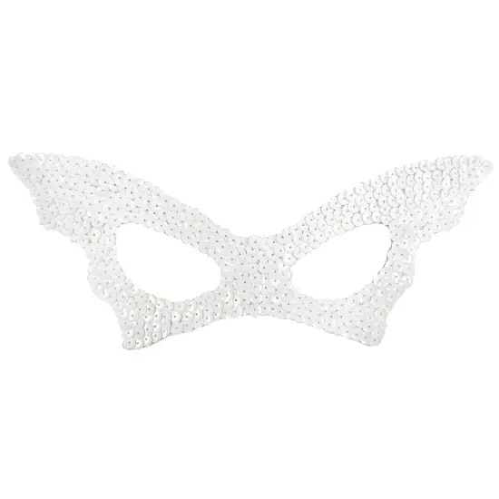Bat Mask Sequin White {6}