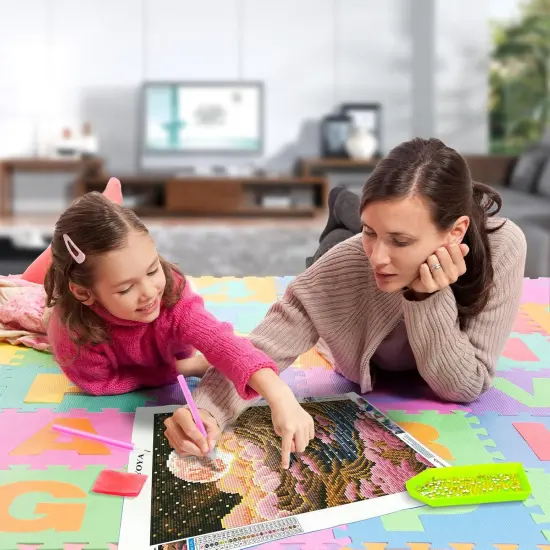 2 Pack 5D Diamond Art Painting Kits, Diamond Painting Mountain Kits, Landscape Moon Diamond Art Kits for Adults, Abstract Scenery Paint with Diamonds Gem Art for Home Wall Decor 12 x 16 Inch {4}