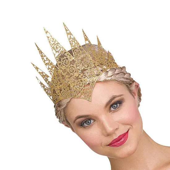 Gold Flexible Glitter Crown Holographic Finish {5}