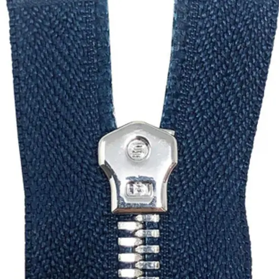 5MM Closed Bottom Zipper Navy Tape Nickel Teeth 7 to 20 Inche {4}