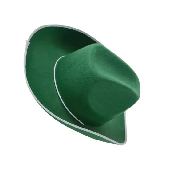 Cowboy Hat Green Felt Adult Size Include 1 Unit {6}