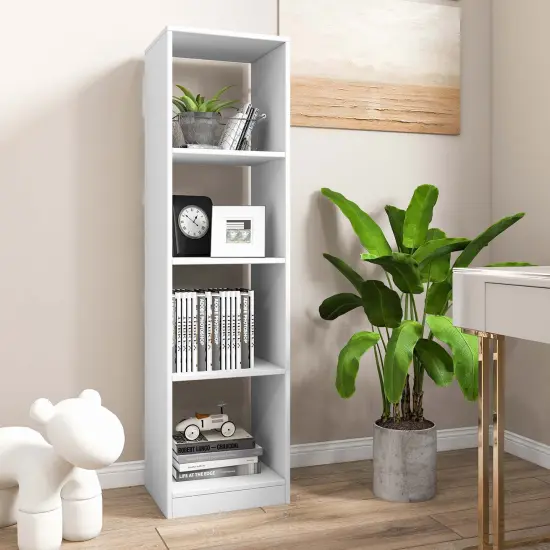 Costway 56'' Tall Bookcase, Freestanding Bookshelf with 4 Open Cubes {2}