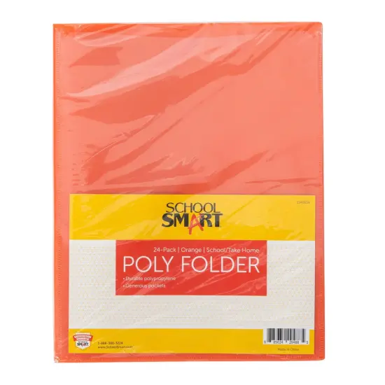 School Smart Take Home Folder, Orange, Set of 24 {4}