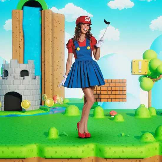 Nintendo Super Mario Bros Women's Mario Costume Dress {5}