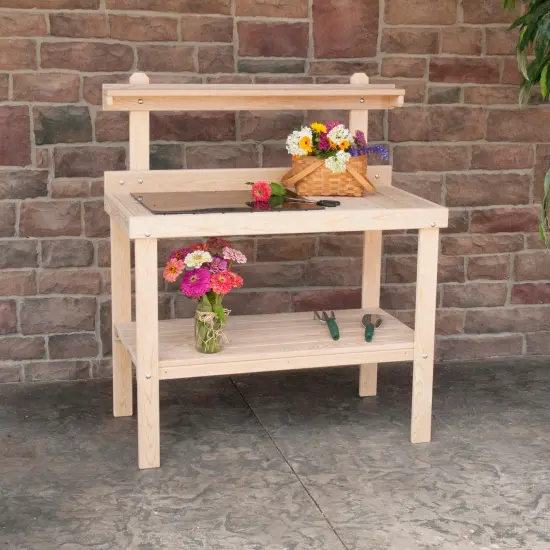 Classic Cypress Garden Table {4}