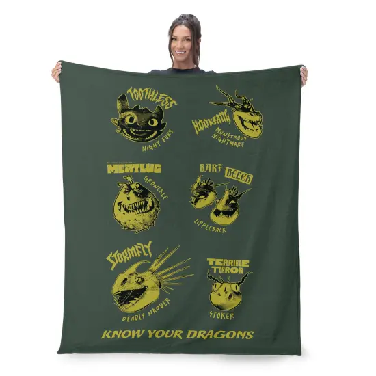 Universal How to Train Your Dragon Silk Touch Throw Blanket Know Your Dragons {2}