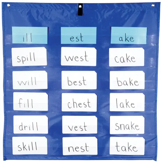 School Smart Mini Pocket Chart with 6 Pockets, 28 x 28 Inches, Blue {3}