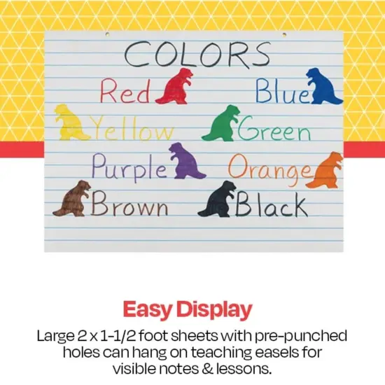 School Smart Primary Chart Newsprint Paper, 1 Inch Rule, 24 x 18 Inches, 100 Sheets {5}