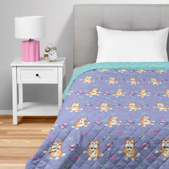 Bluey Quilted Throw Blanket Bingo Candy Land {7}