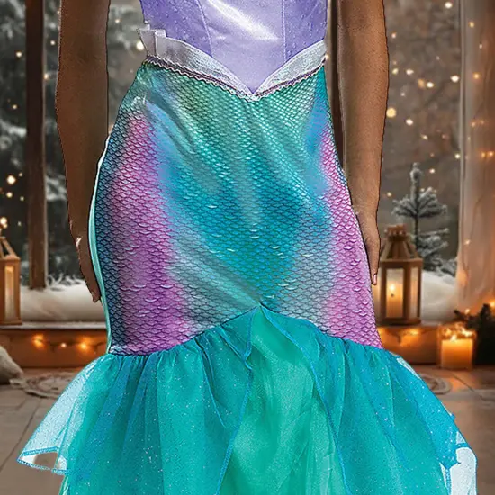 Disney Little Mermaid Dress Ariel Womens Costume Classic Perfect for Halloween Medium 8&ndash;10 {3}