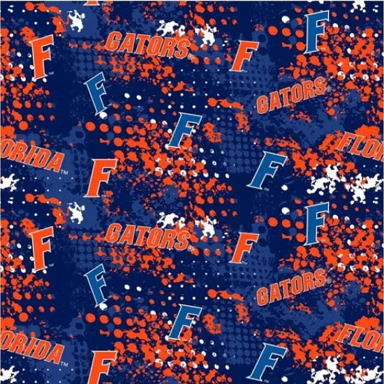 Licensed NCAA University of Florida Splatter FL-835 Cotton Fabric by the Yard {1}