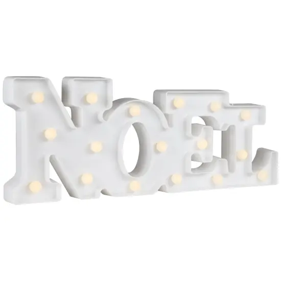 Northlight LED Lighted NOEL Christmas Marquee Wall Sign - 17" - White {5}