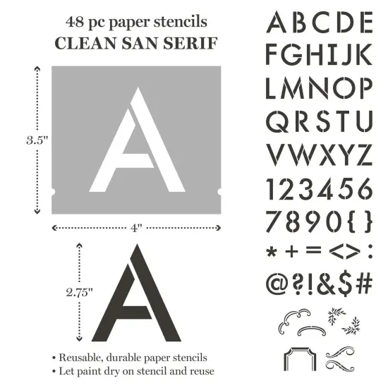 Martha Stewart&trade; Classic Alphabet Stencil Kit - 150 pc. - 68515 {4}