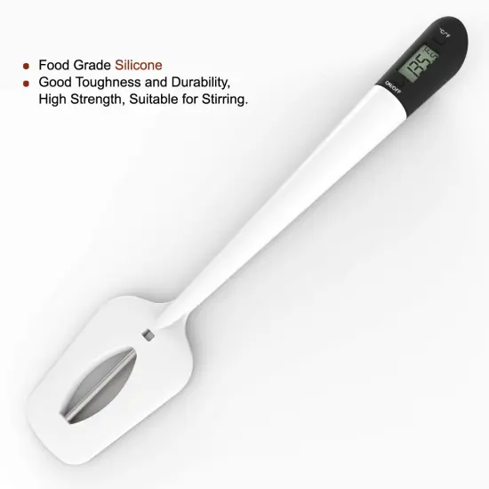 Digital Meat Thermometer Candy Thermometer Spatula Thermometerwith Pot Clip & 9" Probe &ndash; Fast Instant Read Digital Food Thermometer for Candy Chocolate Jam Meat, BPA Free Silicon Frying {3}
