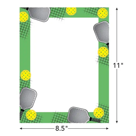 Great Papers! Pickleball Party Letterhead, for Invitations, Announcements and Personal Messages, Printer Friendly 8.5&rdquo;x11&rdquo;, 50 Pack {2}