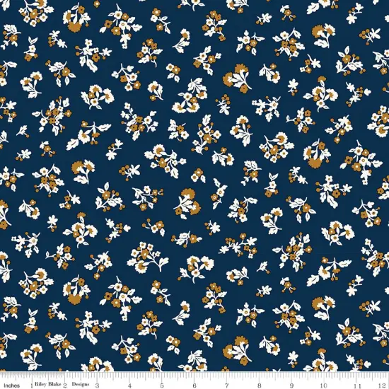 Tumbling Blooms in A (01667403a) | Denim Florals | Liberty Fabrics | Riley Blake {1}