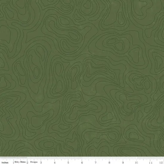 Topographic in Chive (c13293-chive) | National Parks | Anderson Design Group | Riley Blake {1}